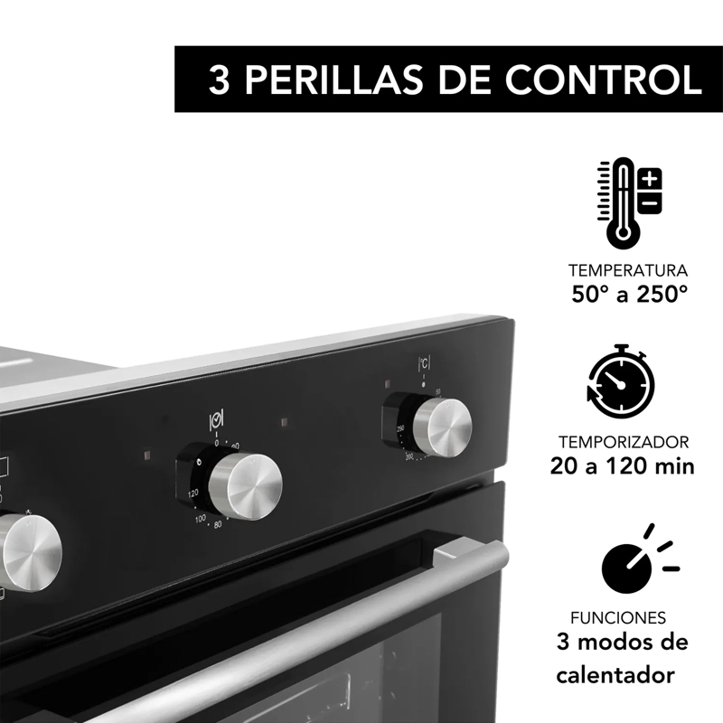 HORNO EMPOTRABLE ELÉCTRICO 65 LT HEE6512 IMACO - 5