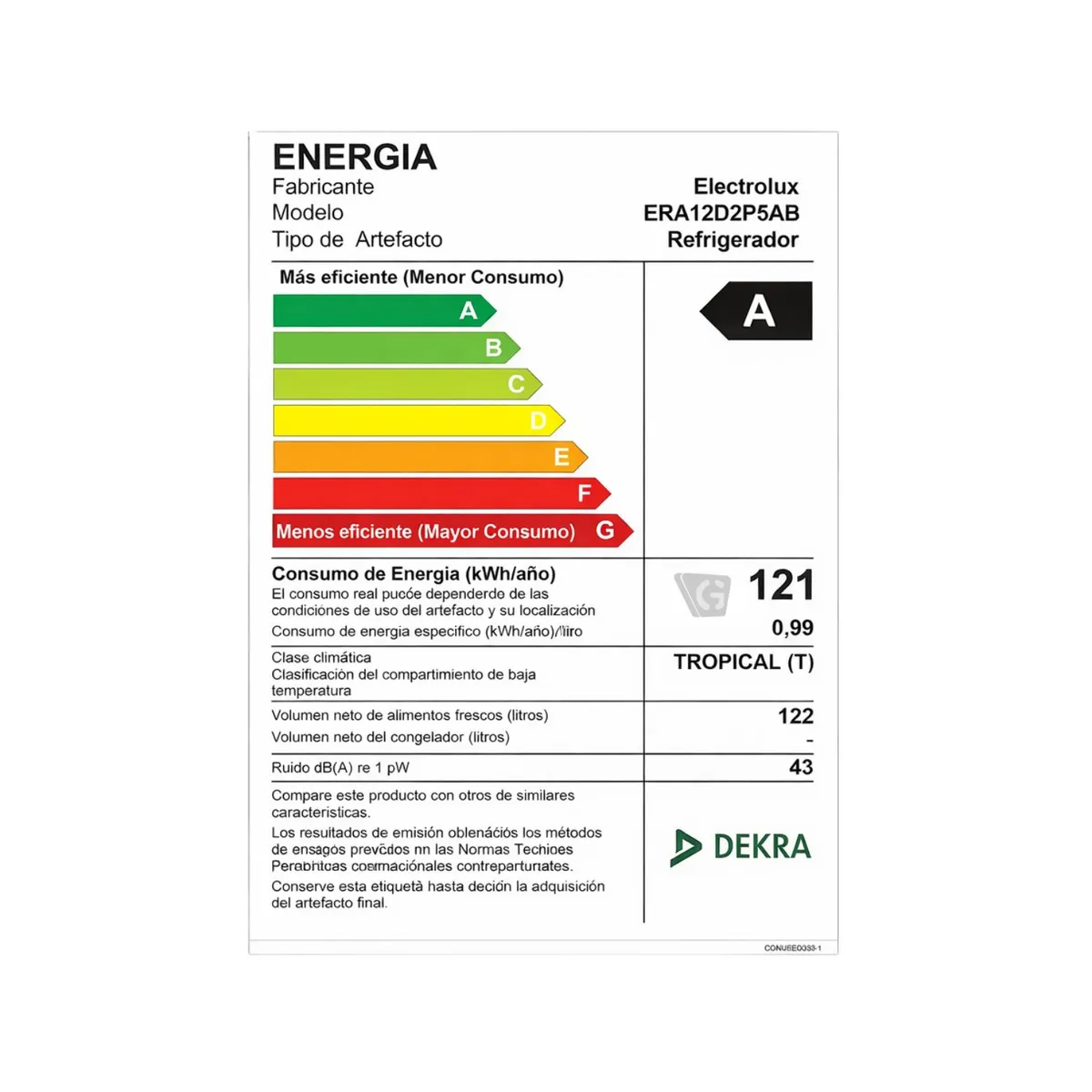 FRIGOBAR ELECTROLUX 122L EFFICIENT NEGRO ERA12D2P5AB - 6
