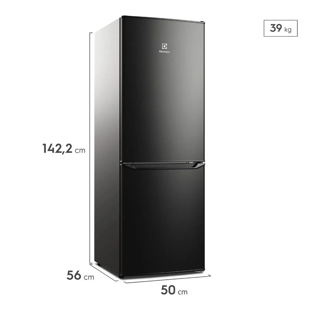 REFRIGERADORA BOTTOM FREEZER ELECTROLUX 166 LT. ERB162HB - NEGRO - 3