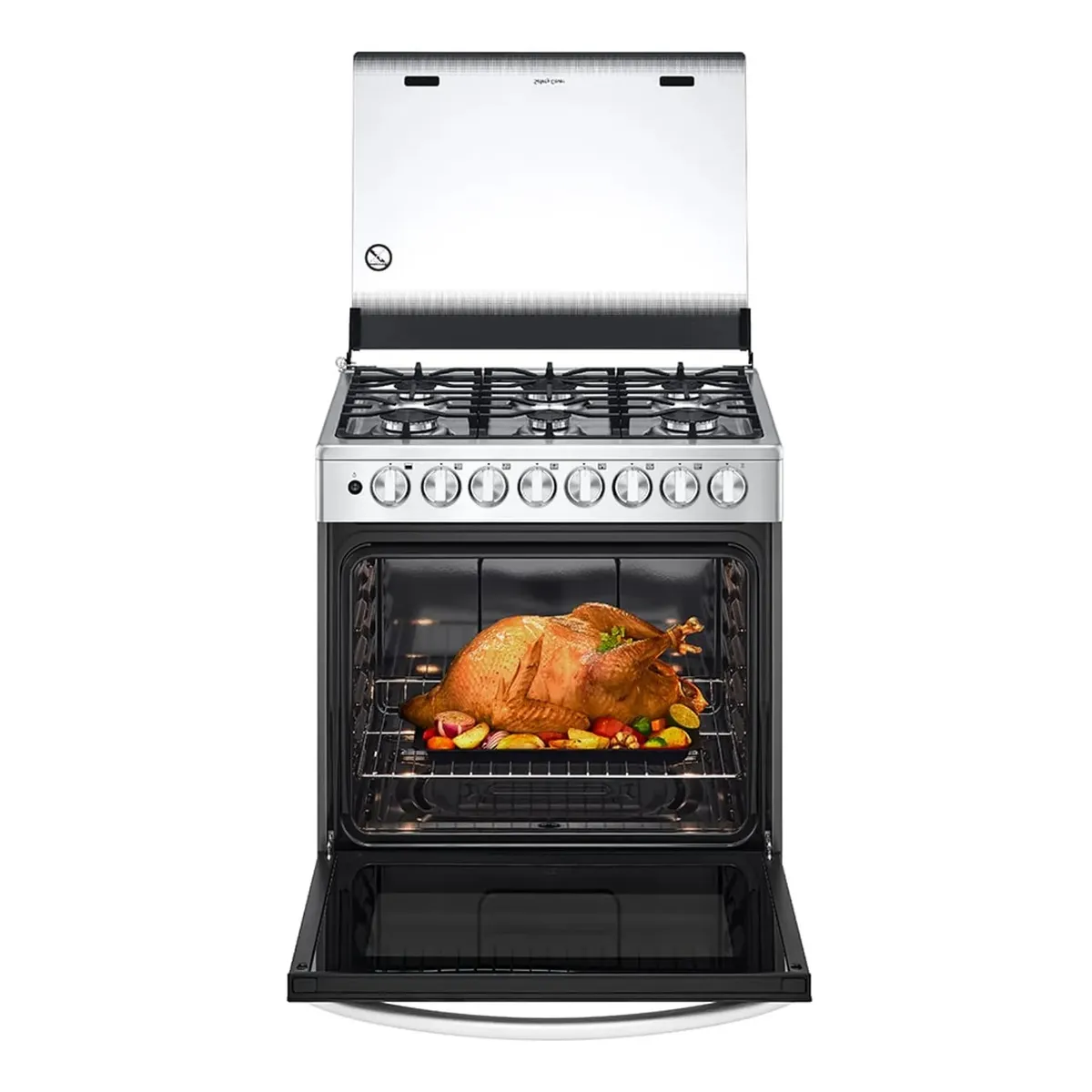 COCINA A GAS 6 HORNILLAS GRAN CAPACIDAD ACERO INOXIDABLE LG LRGZ5255S - 4