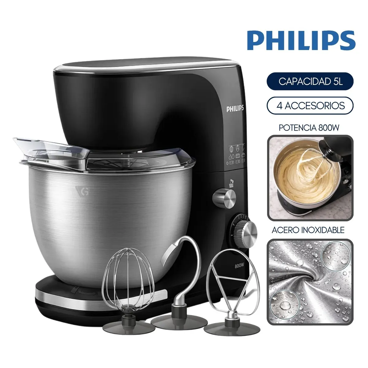 BATIDORA PLANETARIA 5LT 800W HR7922 _ 90 PHILIPS