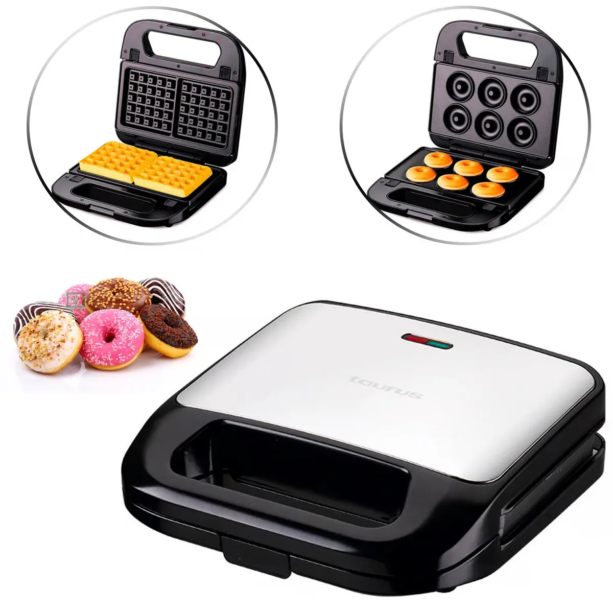 MÁQUINA DE DONASYWAFFLES TAURUS MOD DOFLES 2EN1 - 1