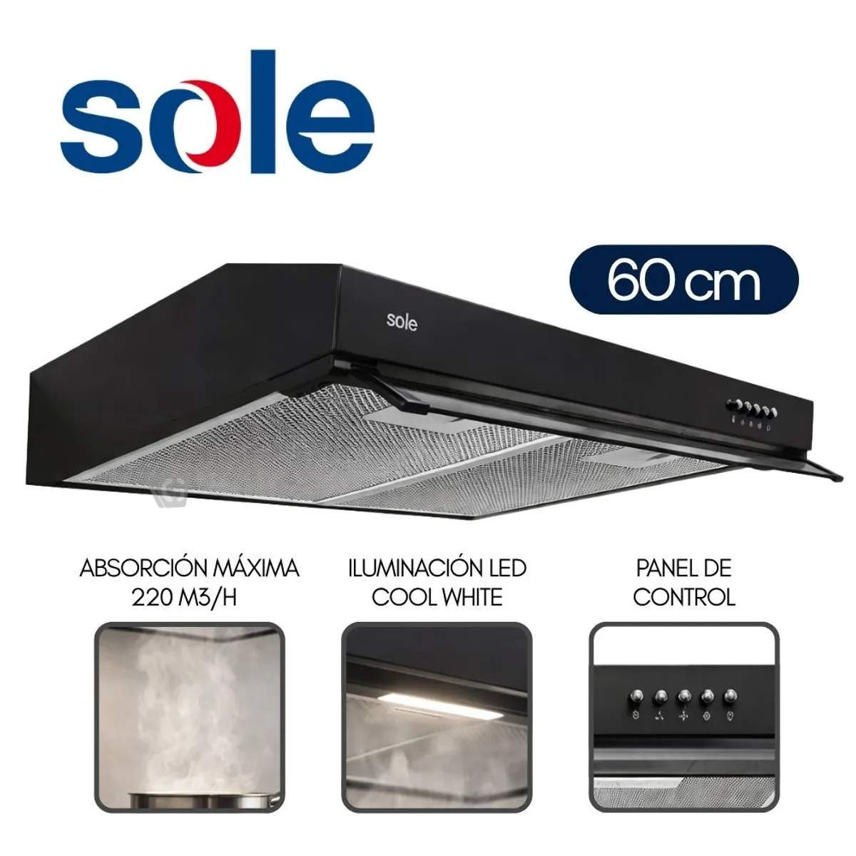CAMPANA EXTRACTORA NYX SOLE 60CM TURE96CO - 1