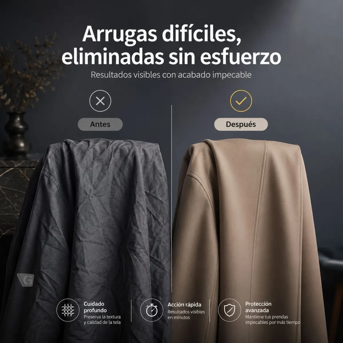 PLANCHA A VAPOR PORTÁTIL PARA ROPA DEERMA GT01 BLANCO - 5