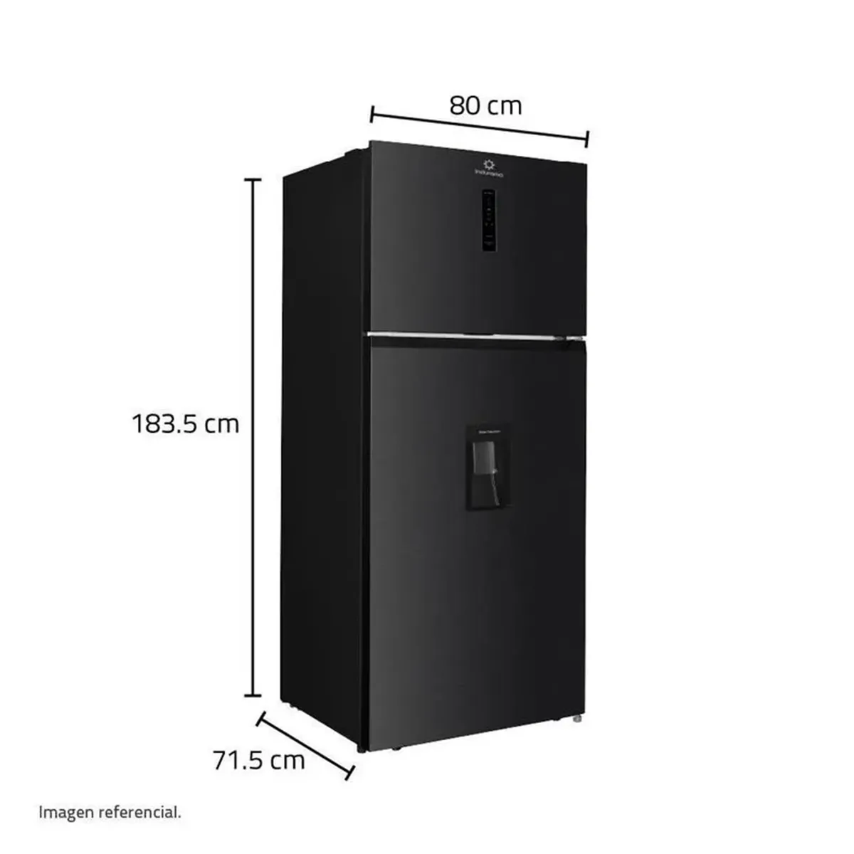 REFRIGERADORA TOP MOUNT CON DISPENSADOR NEGRA INDURAMA RI-578DN - 2