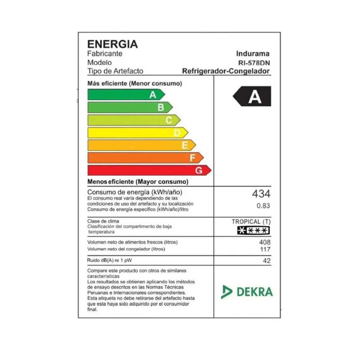 REFRIGERADORA TOP MOUNT CON DISPENSADOR NEGRA INDURAMA RI-578DN - 8