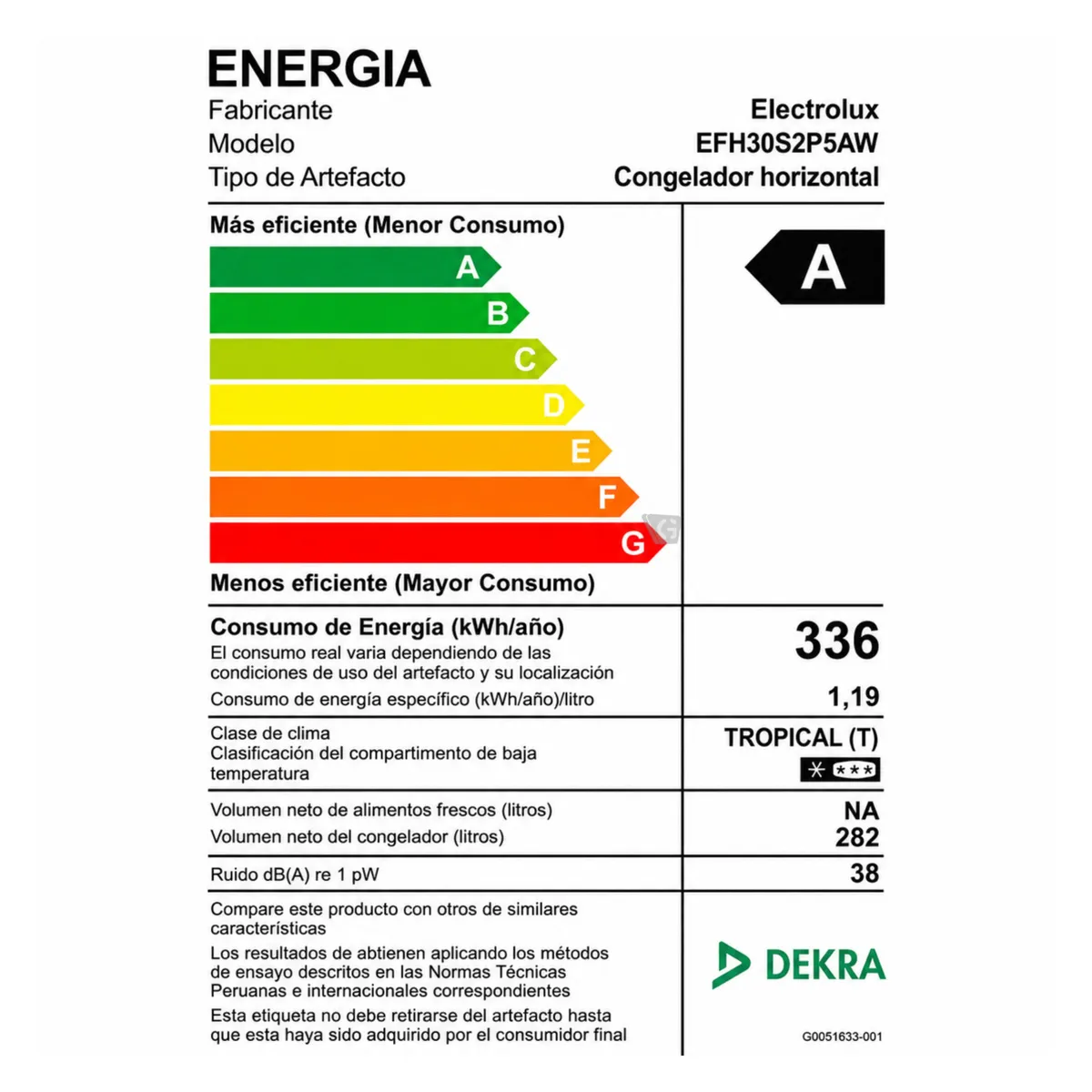CONGELADOR HORIZONTAL ELECTROLUX 282L INVERTER BLANCO CON FUNCIÓN TURBO EFH30S2P5AW - 7