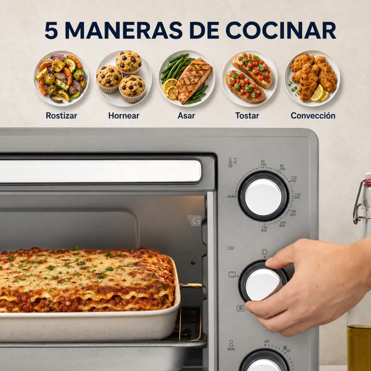 HORNO, XL, CON ROTISSERIE, DE 60 L OSTER GRIS, TSSTTV60MNS - 5