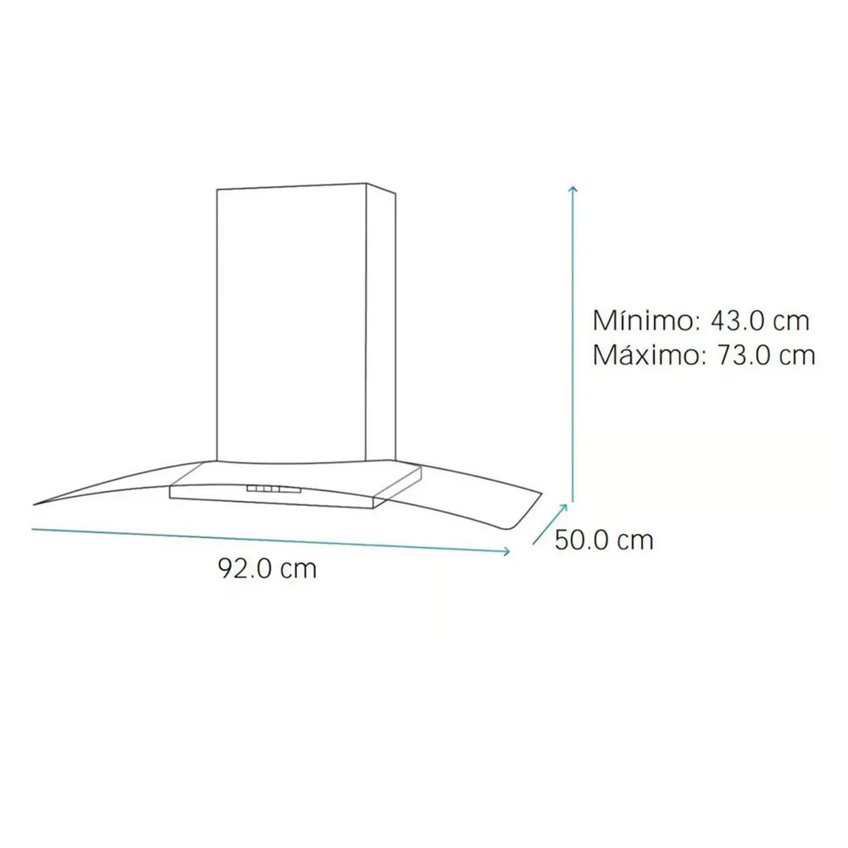 CAMPANA DE PARED 90 CM 3 VELOCIDADES INOX MABE - CM9018PIY0 - 5