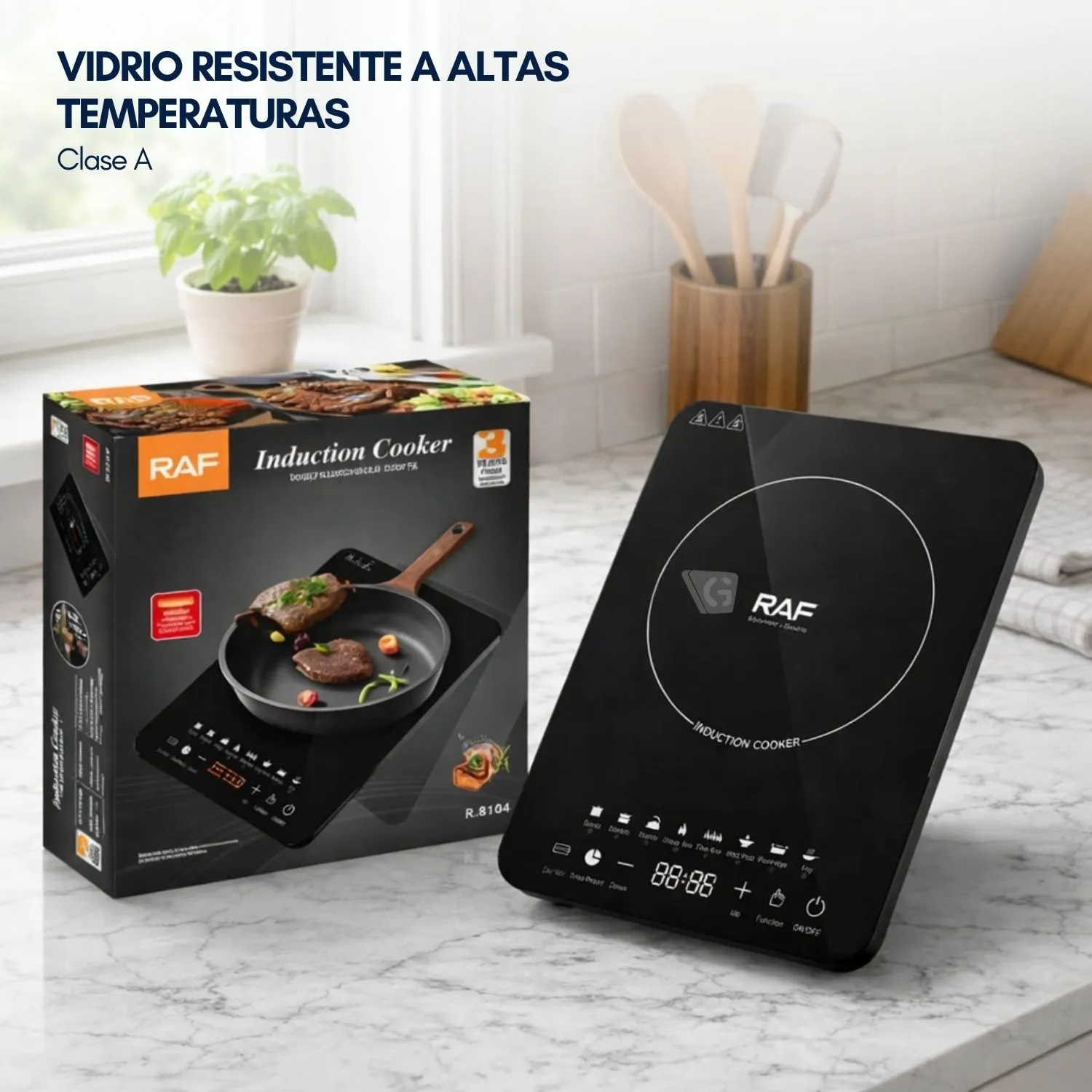 COCINA DE INDUCCIÓN RAF R.8104 1 HORNILLA PANTALLA LED 2200W - 3