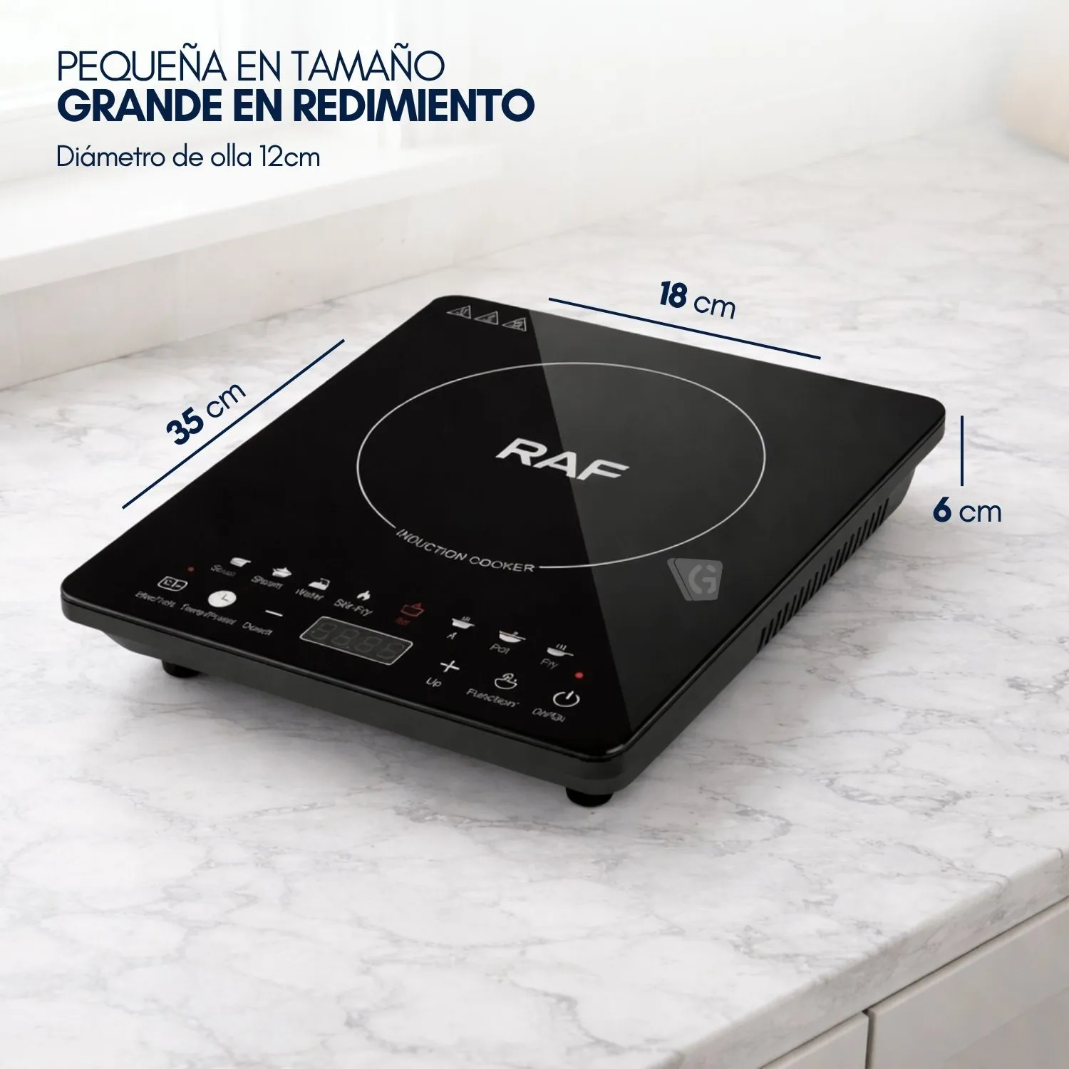 COCINA DE INDUCCIÓN RAF R.8104 1 HORNILLA PANTALLA LED 2200W - 5