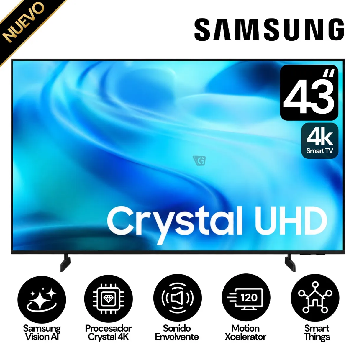 TELEVISOR 43 LED UHD 4K SMART CRYSTAL TIZEN SAMSUNG UN43U8000HGXPE - 1