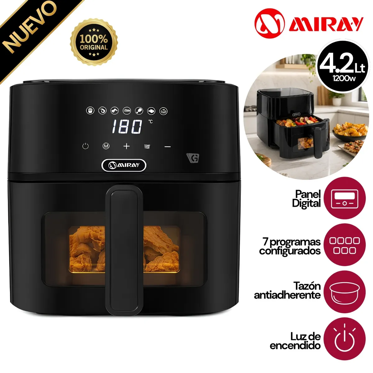 OLLA FREIDORA DIGITAL MIRAY OFM-113 4.2L - 1