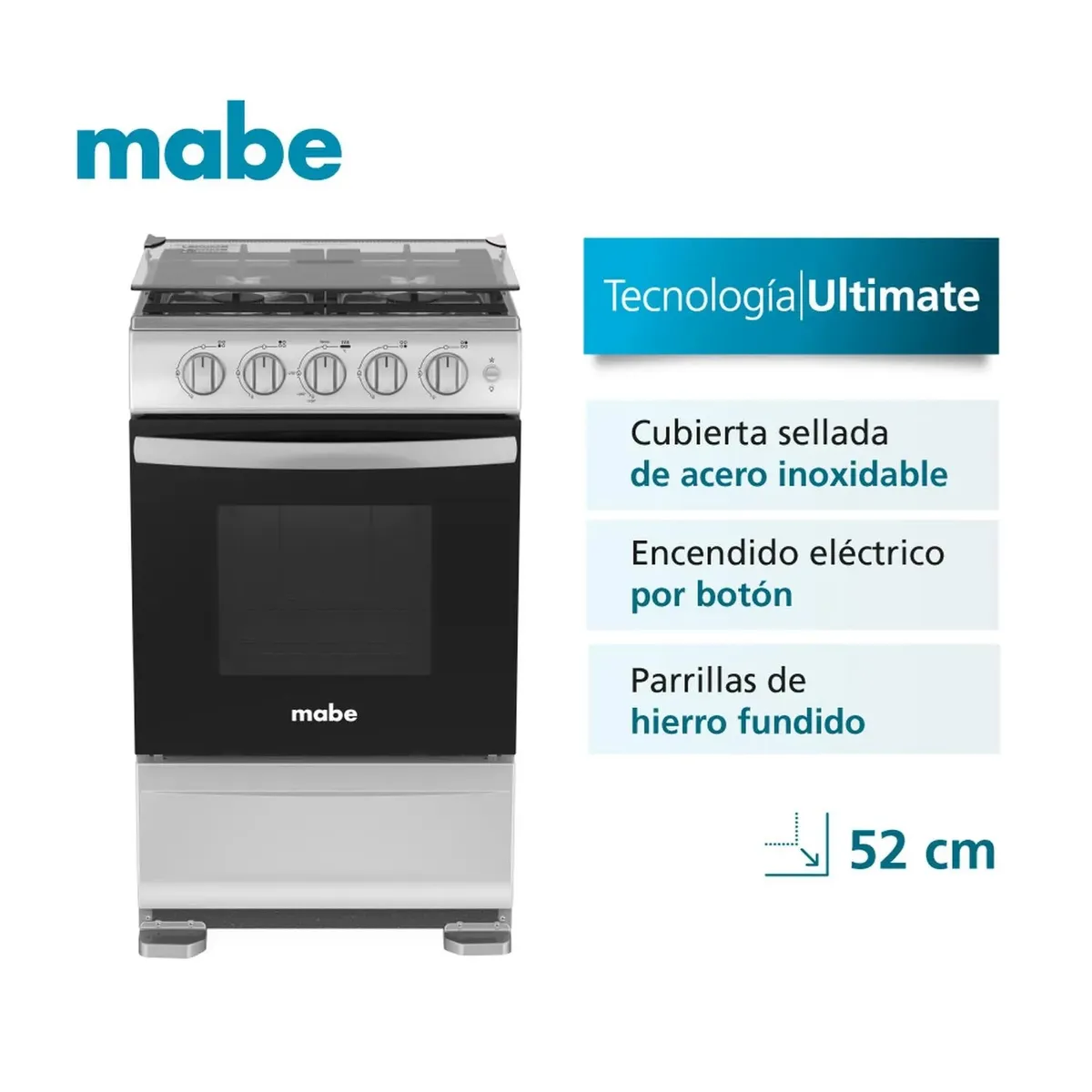 COCINA DE PISO 52 CM GRAFITO MABE - EMP5120GP2 - 1