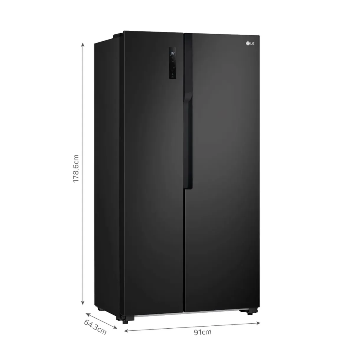 REFRIGERADORA GS51MPD 509L MULTI AIR FLOW SIDE BY SIDE NEGRO LG - 2
