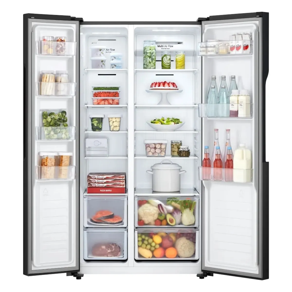REFRIGERADORA GS51MPD 509L MULTI AIR FLOW SIDE BY SIDE NEGRO LG - 4