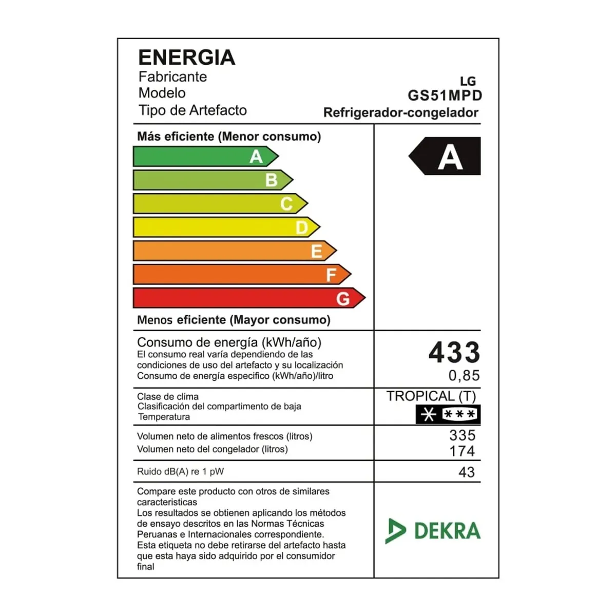 REFRIGERADORA GS51MPD 509L MULTI AIR FLOW SIDE BY SIDE NEGRO LG - 6