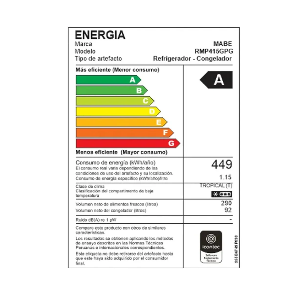 REFRIGERADORA NO FROST 382 L NETOS GRAFITO MABE RMP415GPG - 6