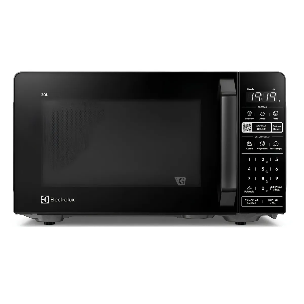MICROONDAS ELECTROLUX 20L FUNCIÓN DESCONGELAR Y RECETAS PREPROGRAMADAS NEGRO EMDZ20S2GAB - 1