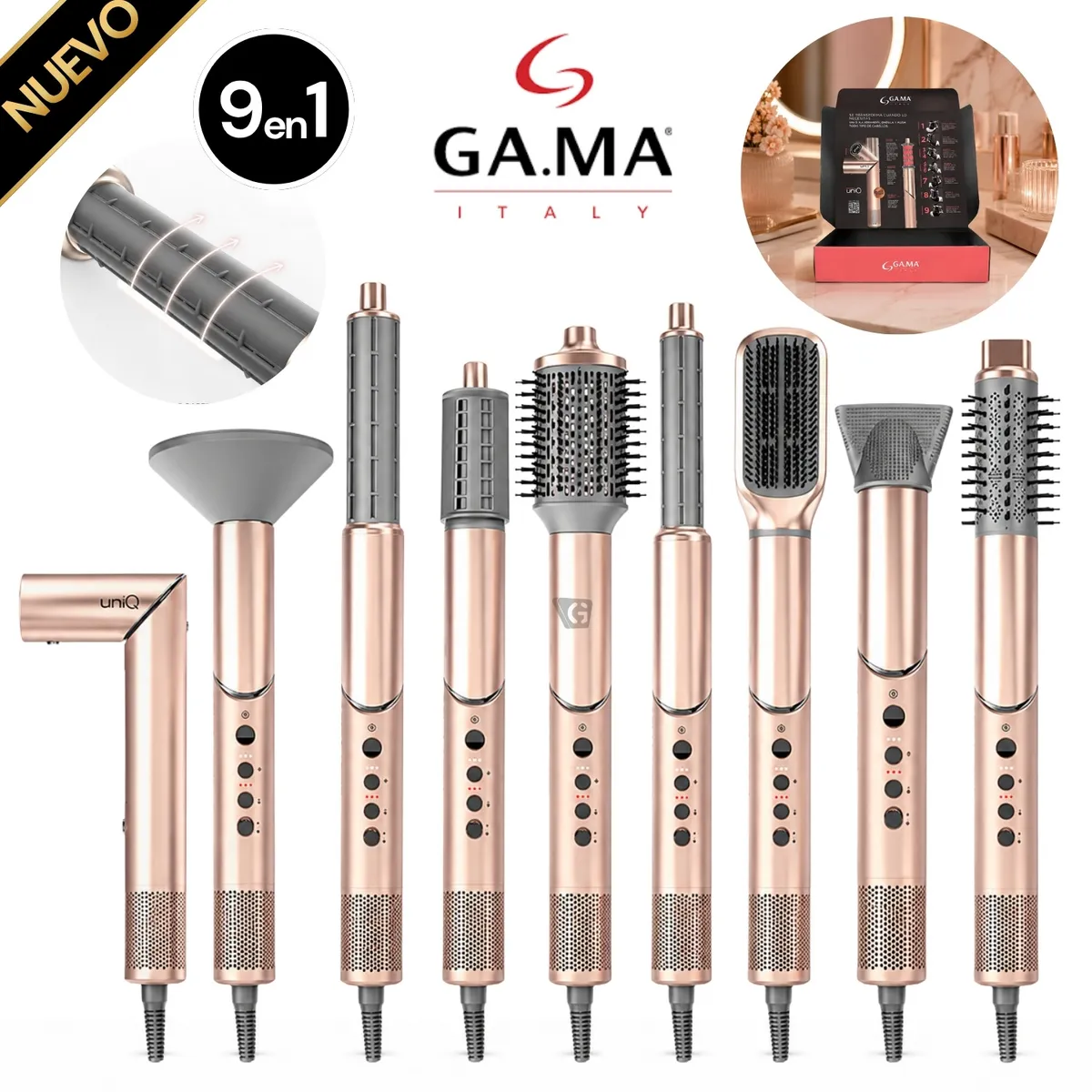 MODELADOR MULTISTYLER GA.MA UNIQ RADIANT 9 EN 1 HDCBR0000000572 - 1