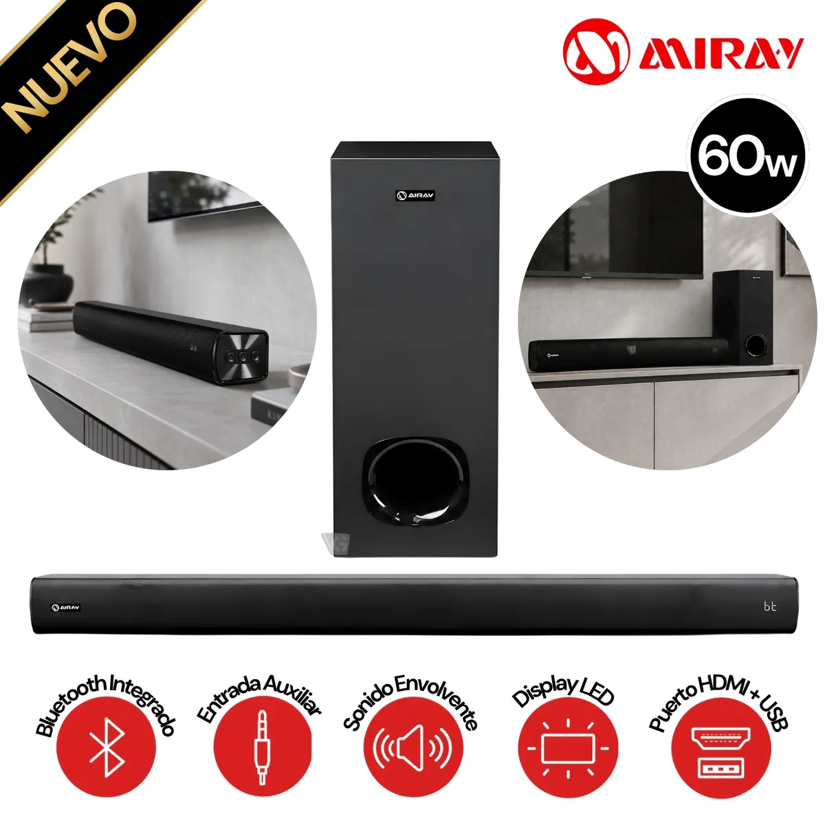 SOUNDBAR MIRAY SBM-S30Y BLUETOOTH - 1