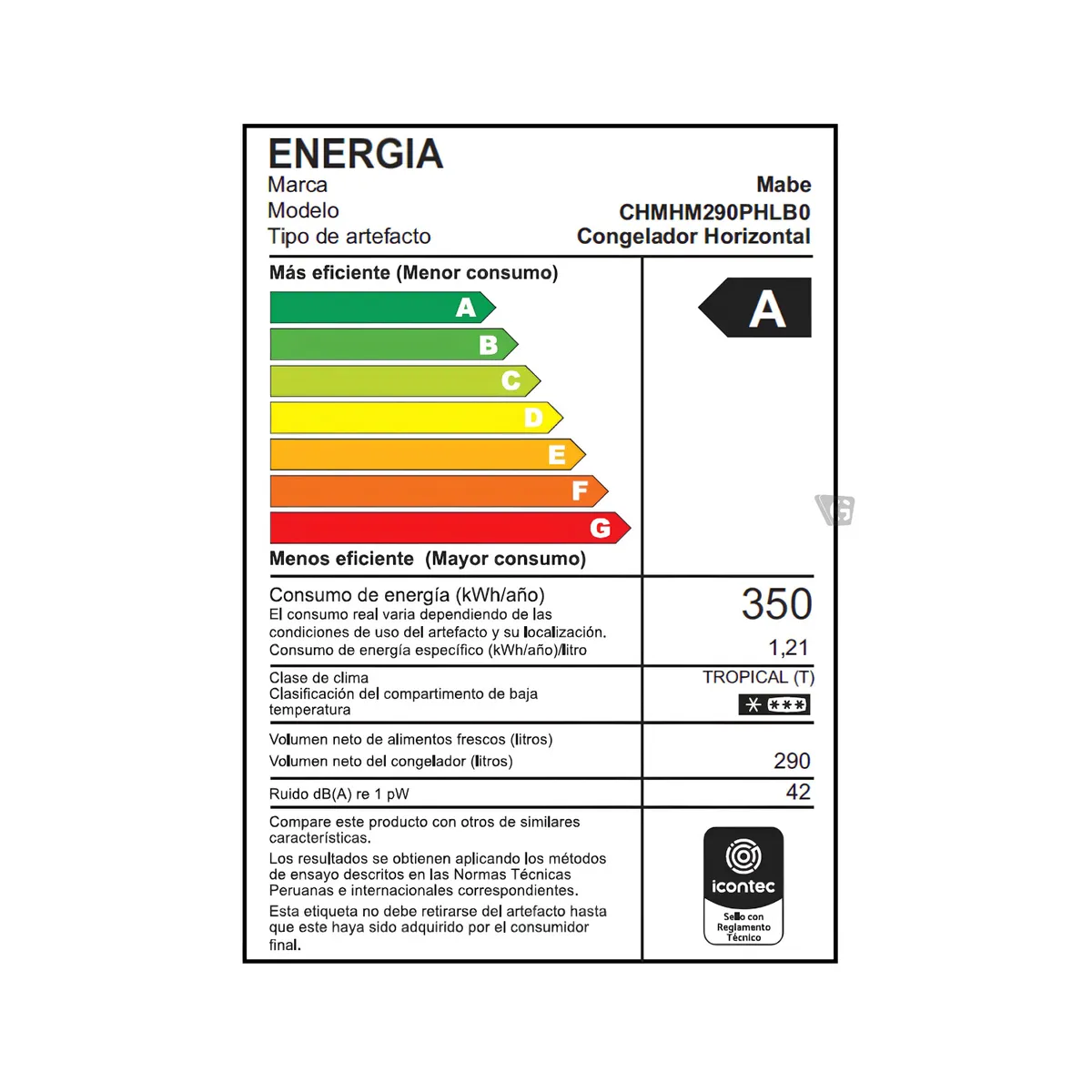 CONGELADOR HORIZONTAL 290 L NETOS BLANCO MABE - CHMHM290PHLB0 - 8