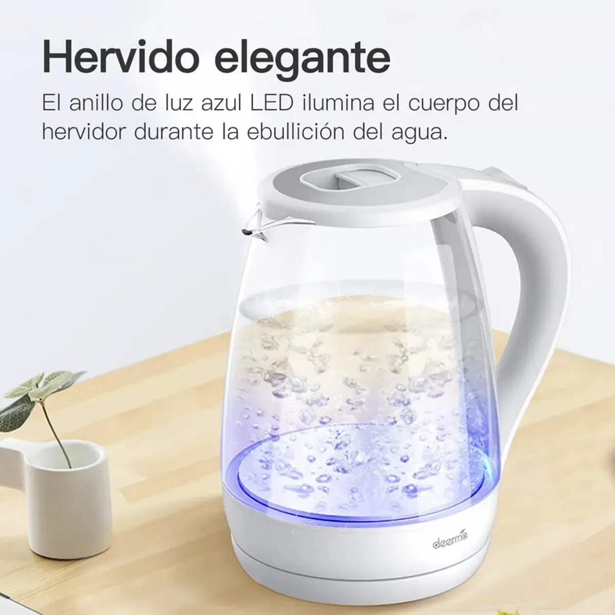 HERVIDOR ELÉCTRICO DE VIDRIO DEERMA 1.7 L DEM-SH30W - 7