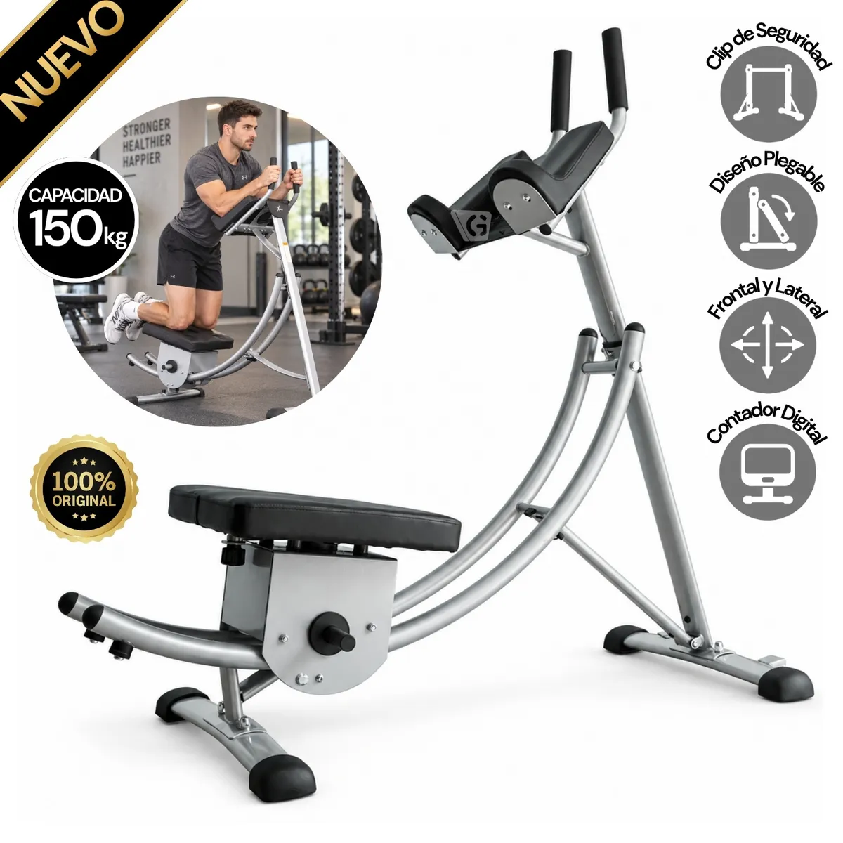 BANCA DE ABDOMINALES XTREME POWER FULL CORE PLEGABLE - 1