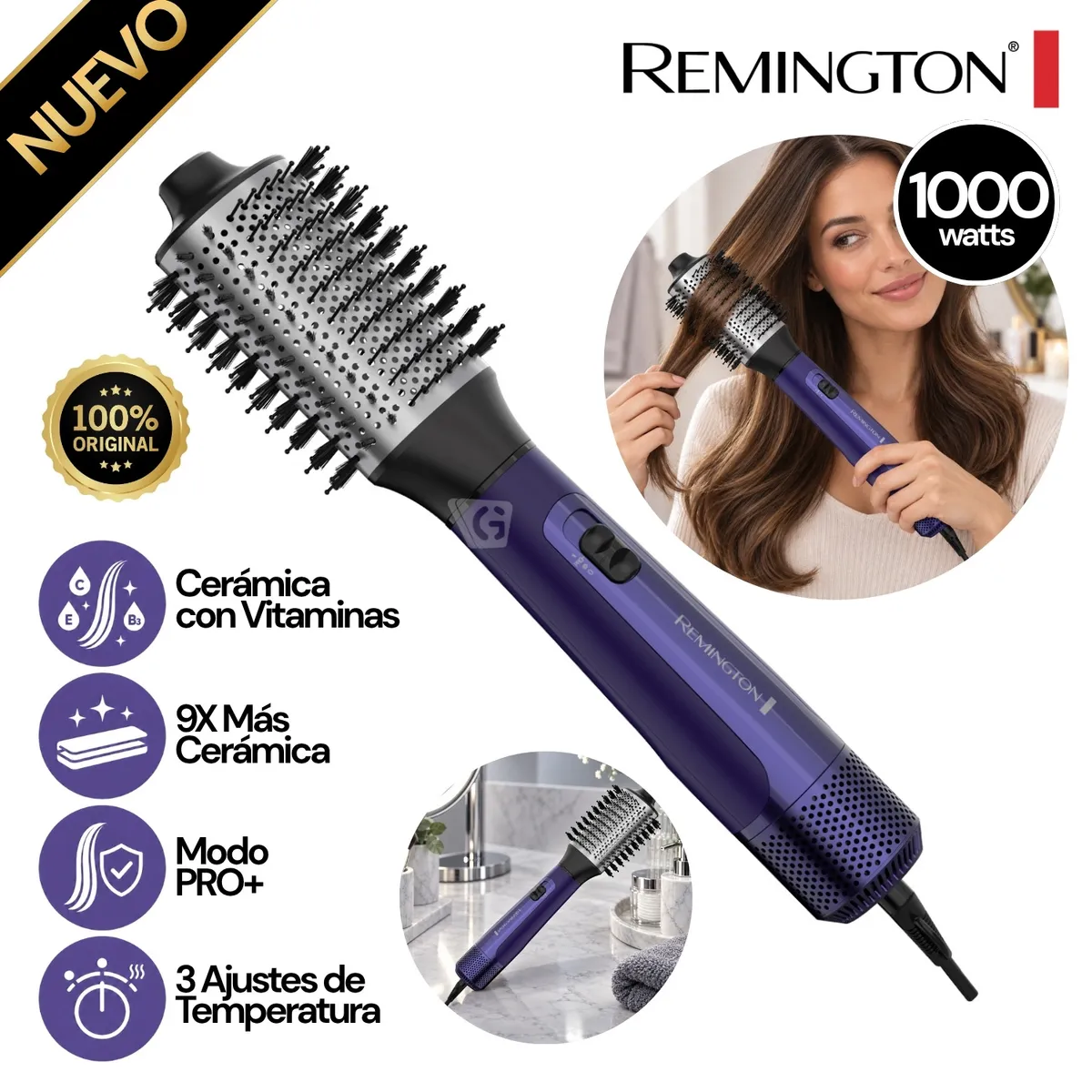 ESTILIZADOR DE AIRE REMINGTON GLOSS AS9350 - 1