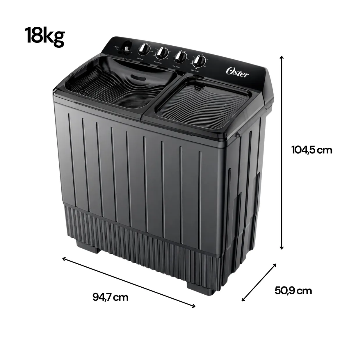 LAVADORA SEMIAUTOMÁTICA OSTER 18KG OS PSAWMX18B - 4