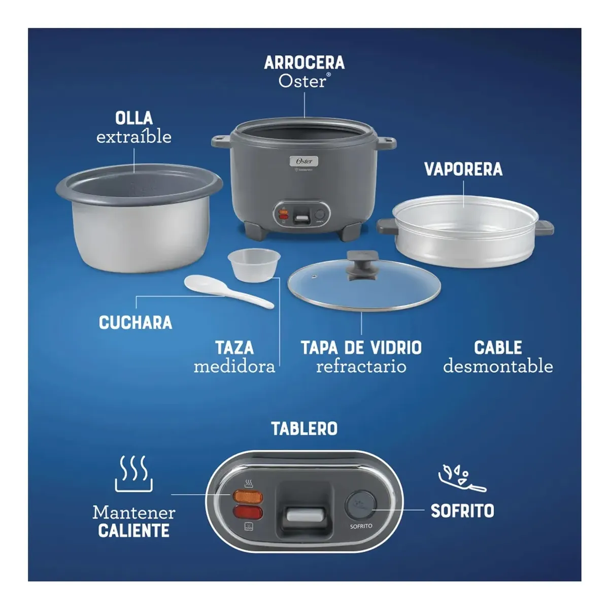 OLLA ARROCERA DIAMONDFORCE OSTER GRIS CKSTRC15DFSKE - 7