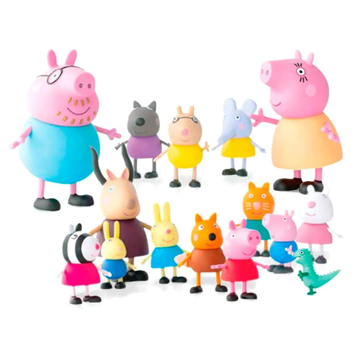 SET DE PEPPA PIG 15 PERSONAJES FAMILIA Y AMIGOS - 2