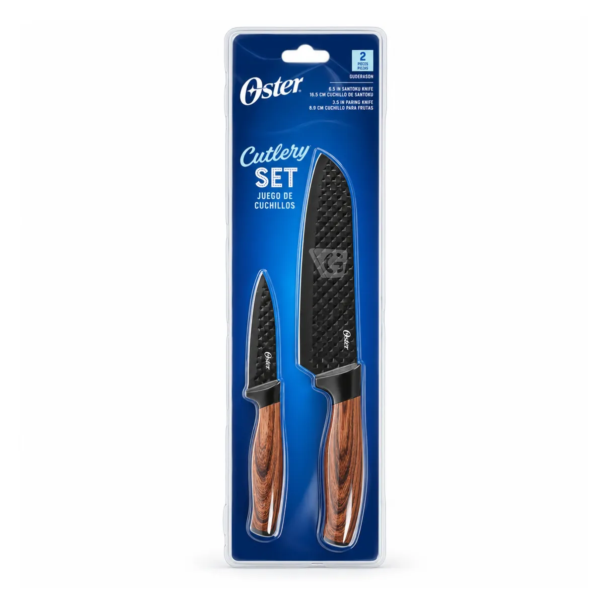 COMBO JUEGO DE OLLAS OSTER RAMETTO 8 PIEZAS + SET DE CUCHILLOS OSTER 134815-02 - 2