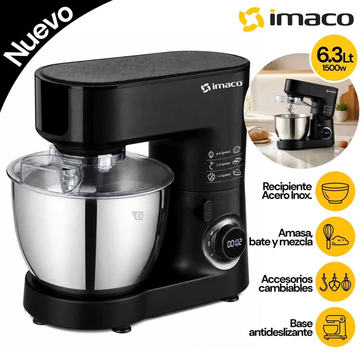 BATIDORA SIGNATURE MIX BOWL 6.3L - SM1500W IMACO - 1