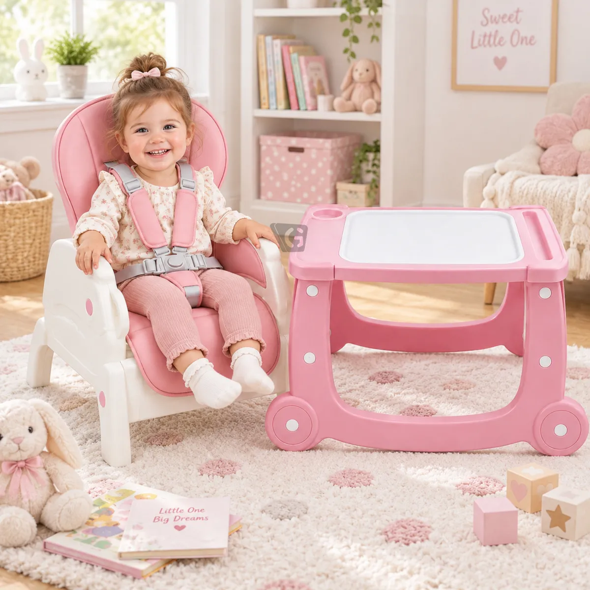 SILLA DE COMER EBABY DANIEL EB646 ROSADO - 3