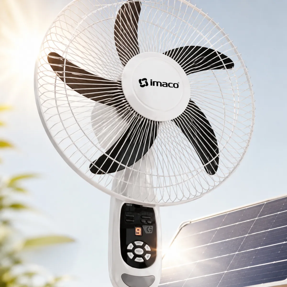 VENTILADOR 16 SOLAR RECARGABLE DE PEDESTAL FAN1618SOL IMACO - 4
