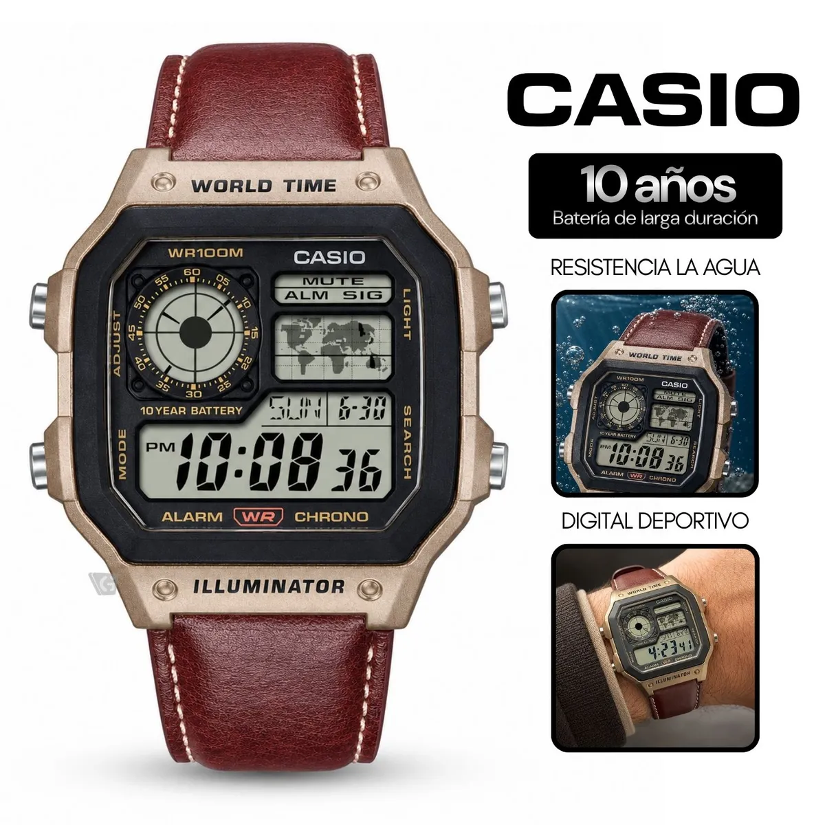 RELOJ CASIO DIGITAL AE-1200WHL-5A - 1