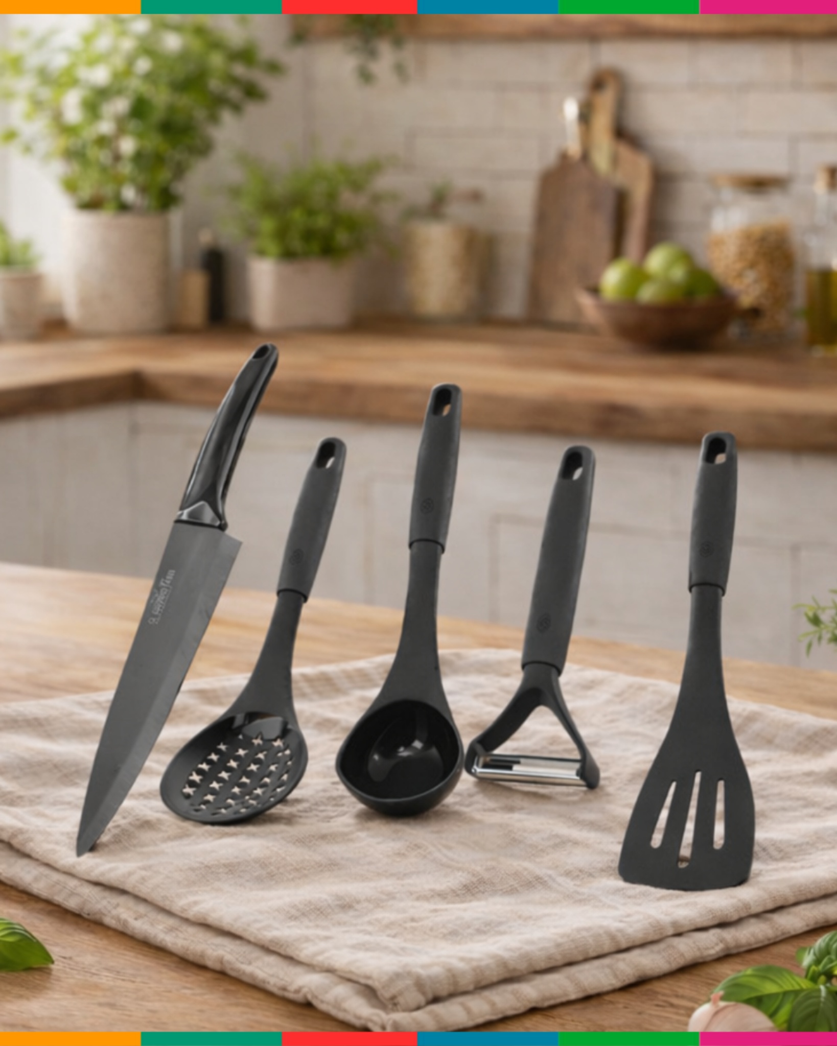 COMBO COCINA PRO 5 PIEZAS - COLOR NEGRO - 2