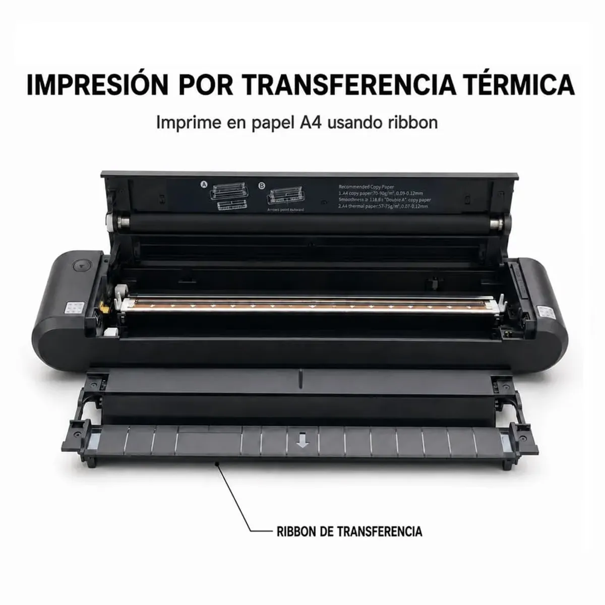 IMPRESORA PORTÁTIL TÉRMICA TRANSFERENCIA A4 USB + BLUETOOTH TD-810 - 6