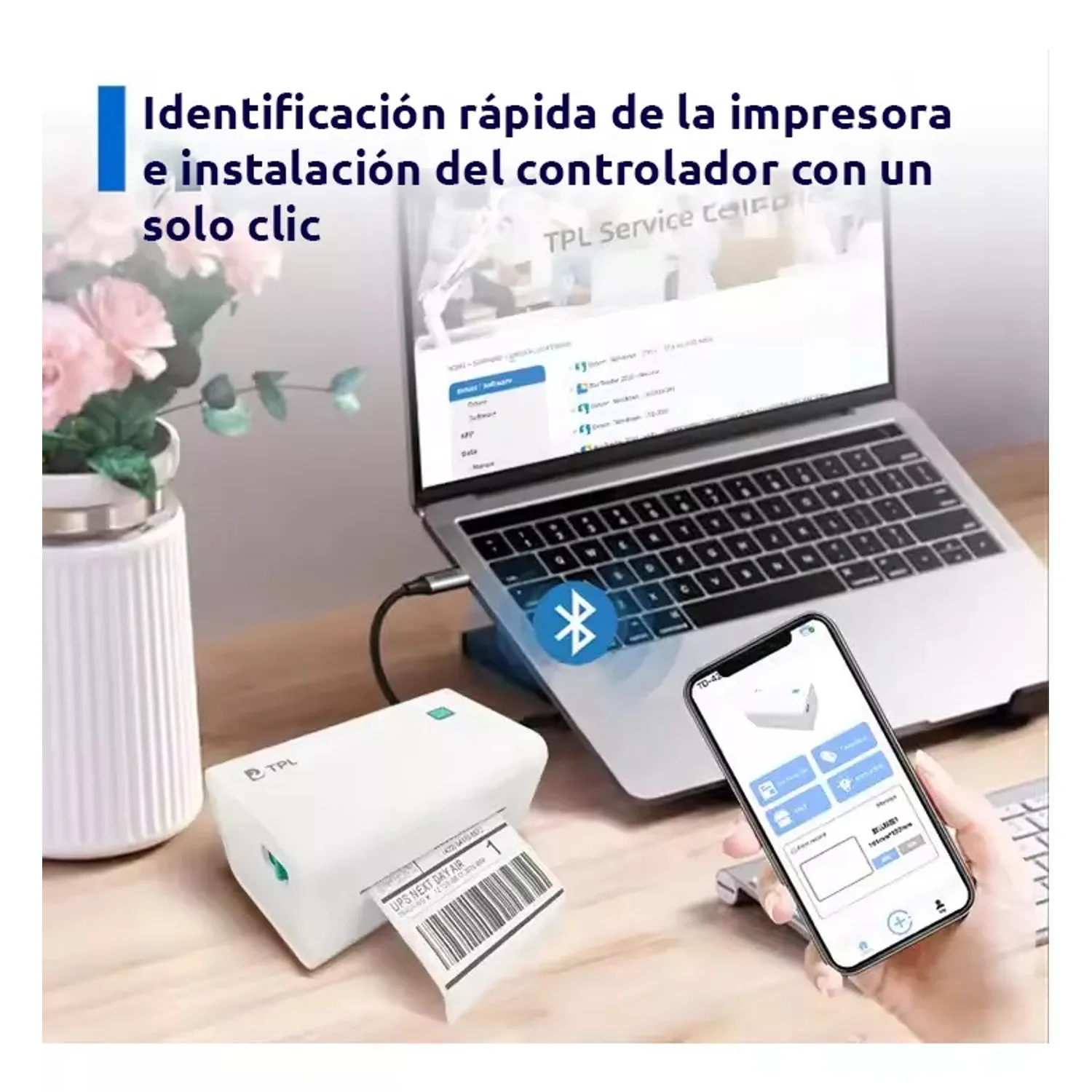IMPRESORA TÉRMICA DE ETIQUETAS ADHESIVAS PARA CÓDIGOS DE BARRA TPL TD402S - 4