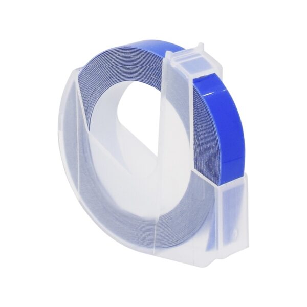 4 ROLLOS ADHESIVO DE RELIEVE AZUL 9MM X 3 METROS - 2
