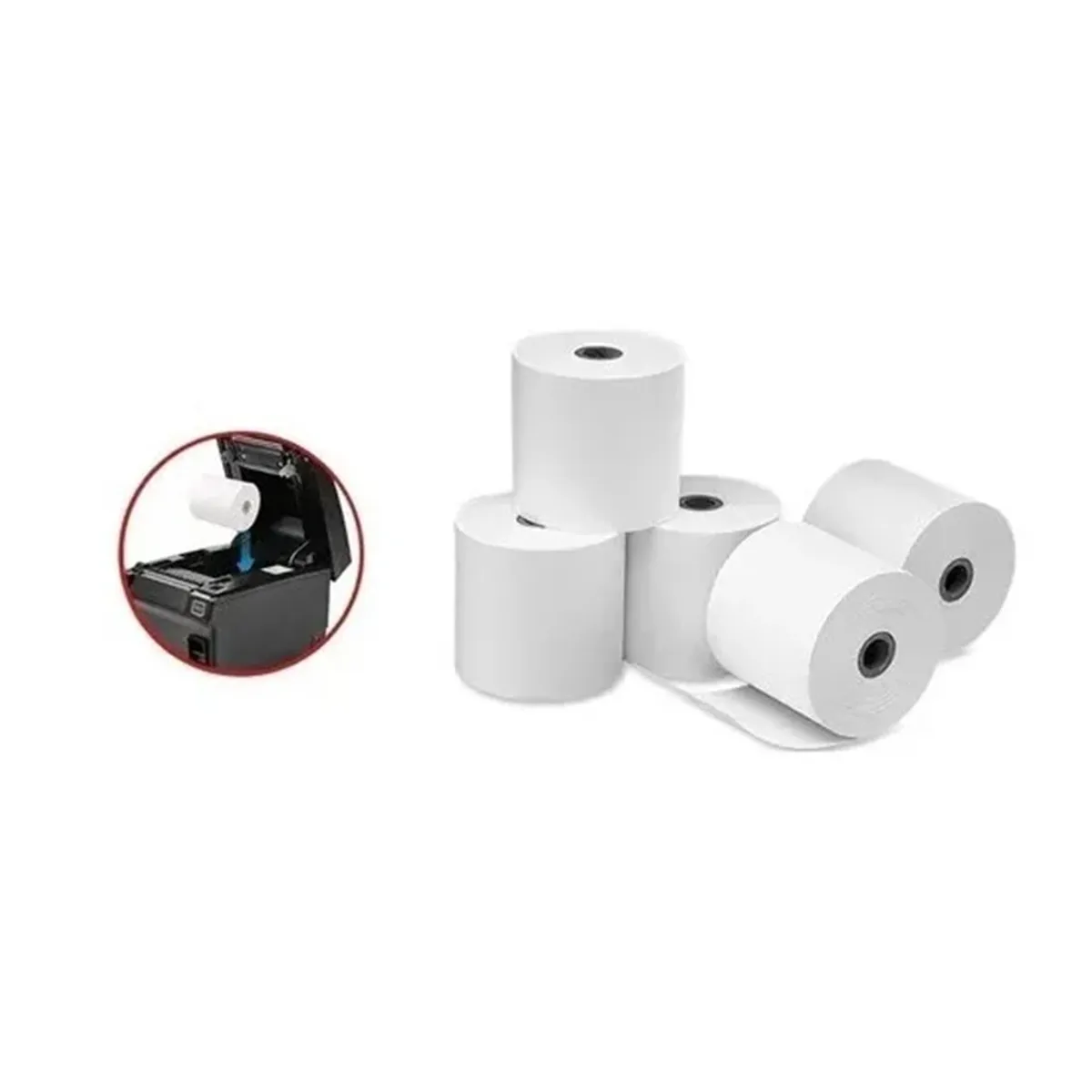 PAQUETE 10 ROLLOS 80X80 CONTÓMETRO PAPEL TÉRMICO 80X80 MM 55 G. - 3