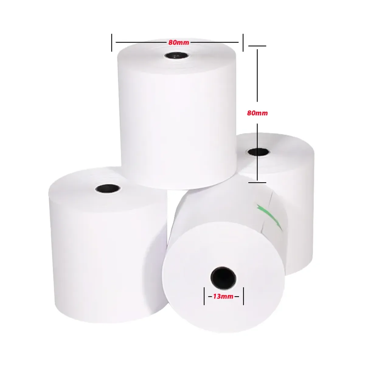 PAQUETE 10 ROLLOS 80X80 CONTÓMETRO PAPEL TÉRMICO 80X80 MM 55 G. - 4