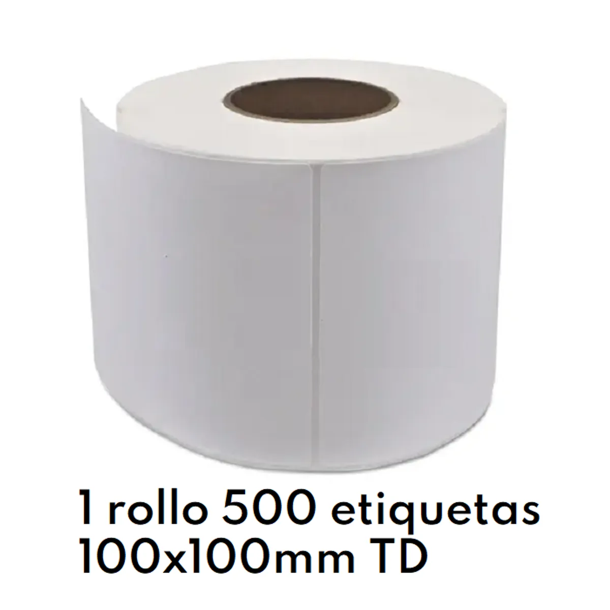 1 ROLLO DE 500 ETIQUETAS ADHESIVAS TÉRMICAS TD 100X100 MM - 1