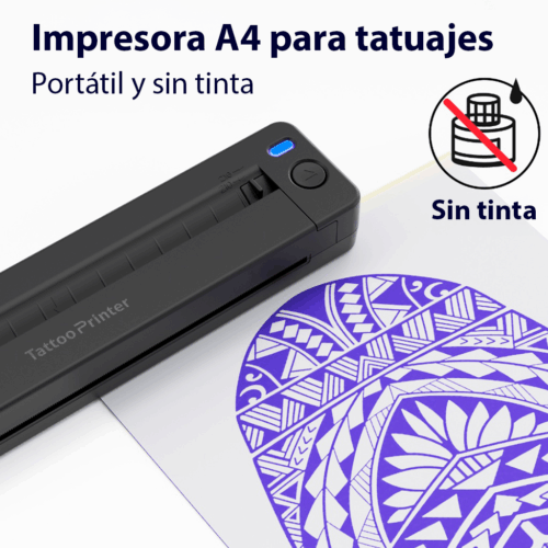IMPRESORA PORTÁTIL A4 BLUETOOTH TATTOO PAPEL TATUAJE PAPEL TÉRMICO 210 MM A49 - 3