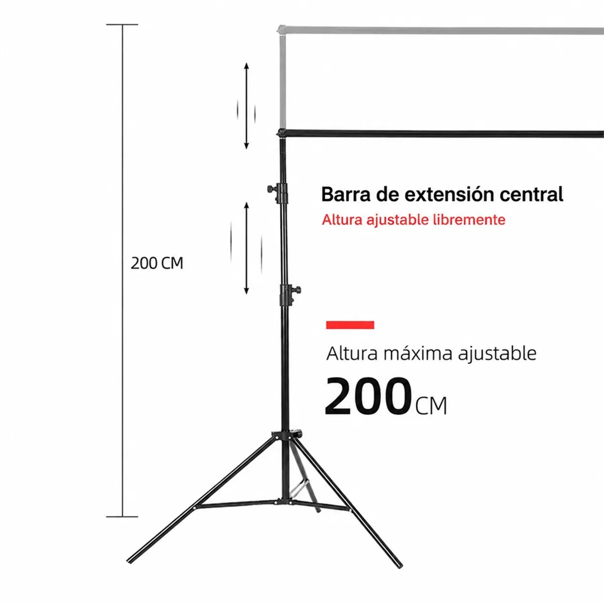ECRAN PANTALLA PROYECCIÓN DE TELA POLIÉSTER 120 PULGADAS SOPORTE DESMONTABLE TRIPODE + MALETA - 3
