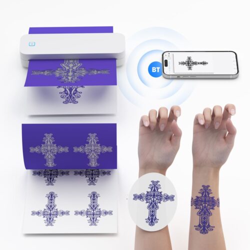 IMPRESORA PORTÁTIL TÉRMICA A4 USB BLUETOOTH D80 CON 1 ROLLO IMPRIME GUIAS ELECTRONICAS 304DPI - 3