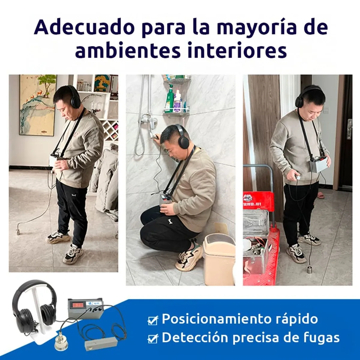 DETECTOR ACÚSTICO DE FUGAS DE AGUA EN TUBERÍAS DE PLOMERÍA DOMÉSTICA TIPO GEÓFONO C-11 - 3