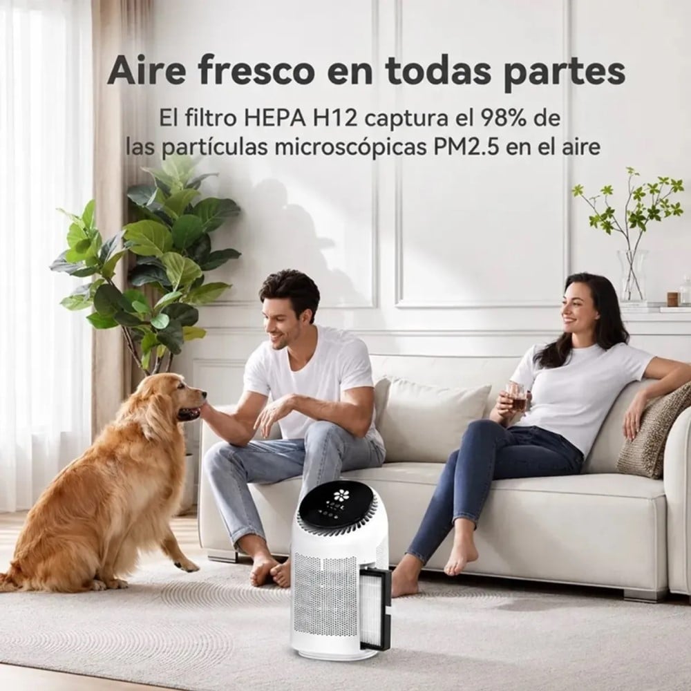 PURIFICADOR DE AIRE CON DESHUMEDECEDOR CUBRE 20 M², TANQUE 700ML TEMPORIZADOR, MODO SLEEP, BOTÓN TÁCTIL. - 4