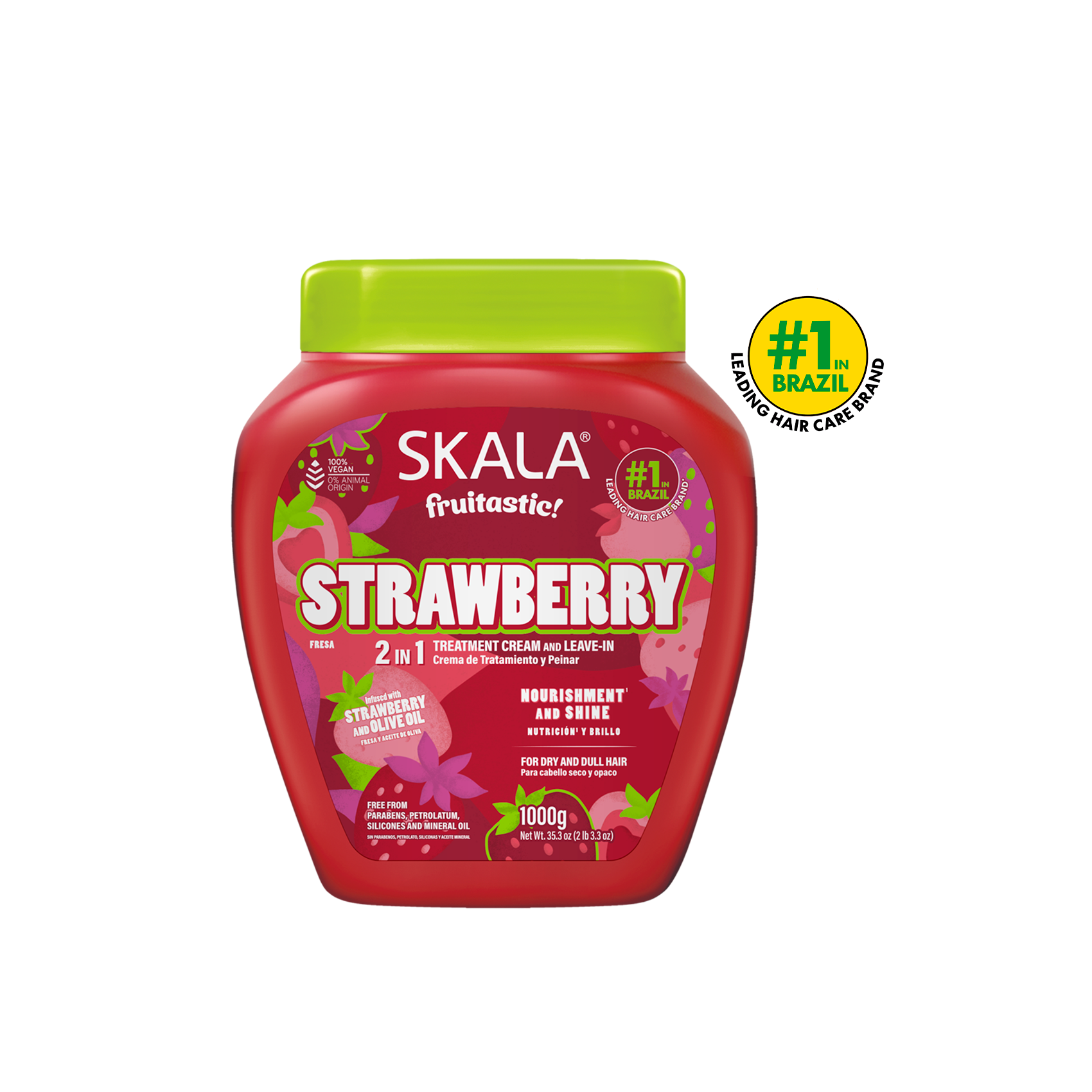SKALA - CREMA DE TRATAMIENTO ACONDICIONADOR Y CREMA DE PEINAR 2 EN 1 STRAWBERRY - 1